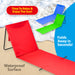 Red Folding Sun Lounger Mat - Beach Fun