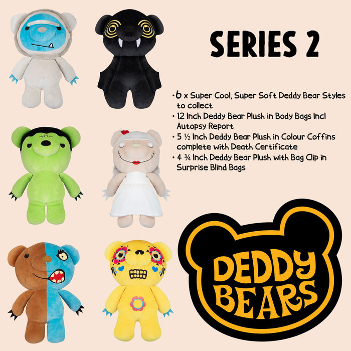 Deddy Bears - Frankenbear Soft Toy in Body Bag Plush Certificate 30cm Frankenbear