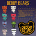 Deddy Bears Squash Soft Toy 30cm Body Bag, Certificate, Plush Halloween Squash