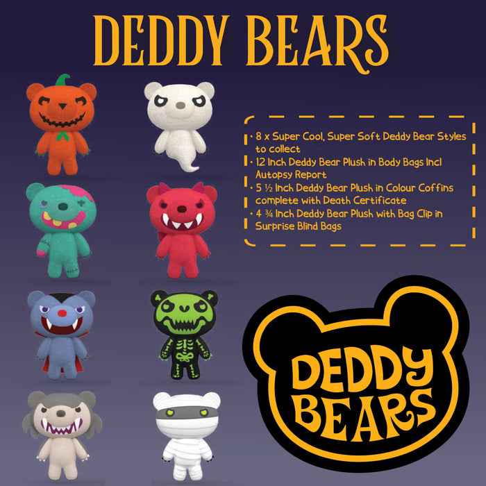 Deddy Bears Bones Soft Toy 30cm Body Bag, Certificate, Plush Halloween Bones