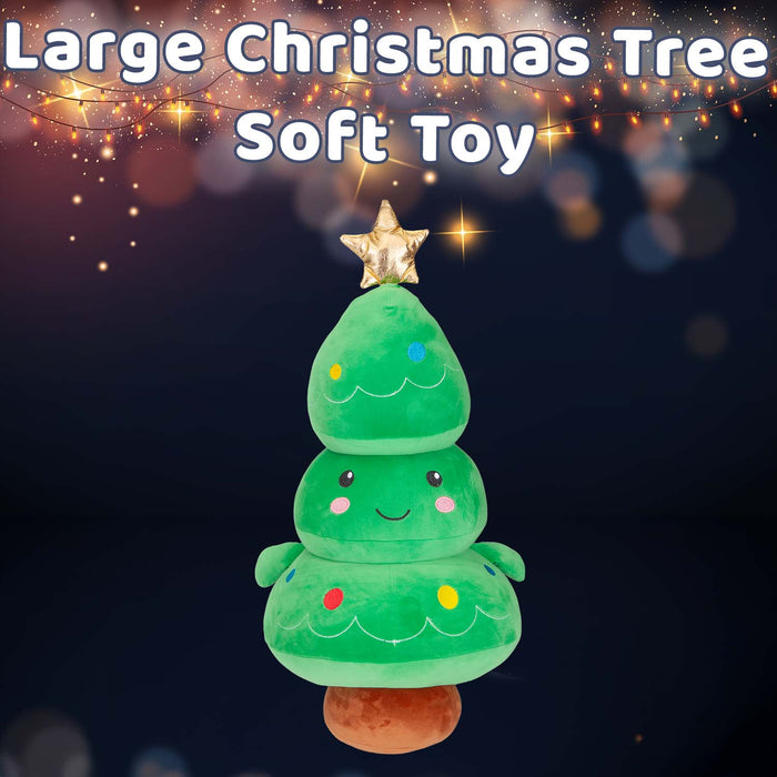 Large Christmas Tree Soft Toy Plush Gift Idea 70cm x 26cm Green X 1