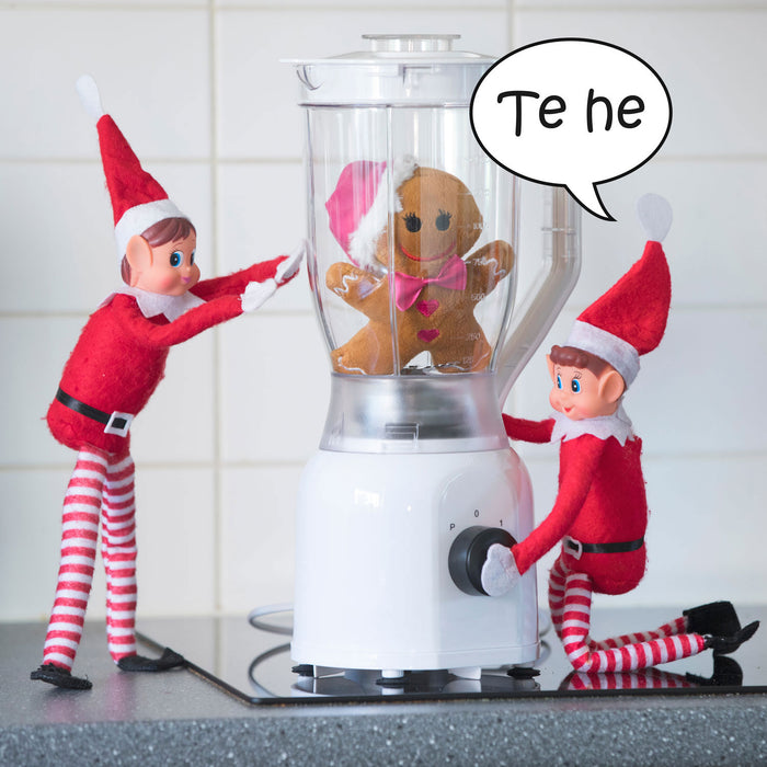 Elves Behavin’ Badly - Christmas Naughty Elf Elvie Red 30cm 12 Inch