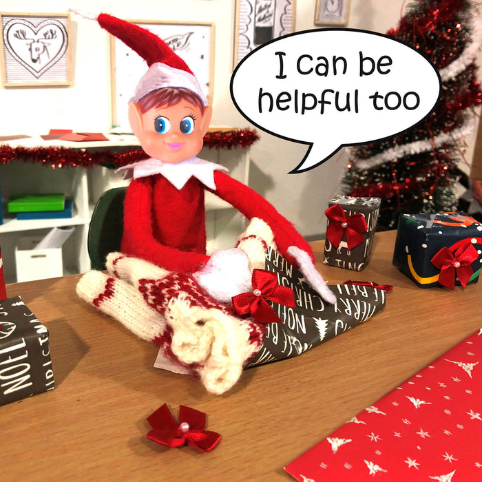Elves Behavin’ Badly - Christmas Naughty Elf Elvie Red 30cm (12 Inch)