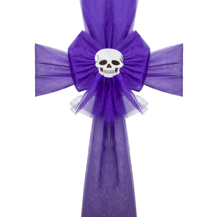 Halloween Door Bow in Purple, Halloween Accessories