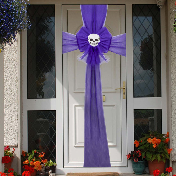 Halloween Door Bow in Purple, Halloween Accessories