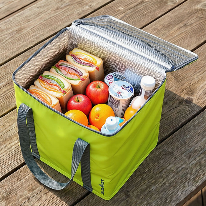 Cool Bag 12.5L Insulated Lunch Bag - Beach, Camping, Travel & Festivals-Green