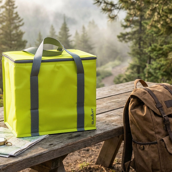 Cool Bag 12.5L Insulated Lunch Bag - Beach, Camping, Travel & Festivals-Green